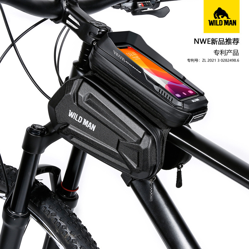 Wild Man Mountain Bike Eva Hard Shell Front Frame Bag Road Bike Riding Phone Holder Saddle Bag Cross-Border Wild Man Mountain Bike Eva Hard Shell Front Frame Bag Road Bike Riding Phone Holder Saddle Bag Cross-Border
