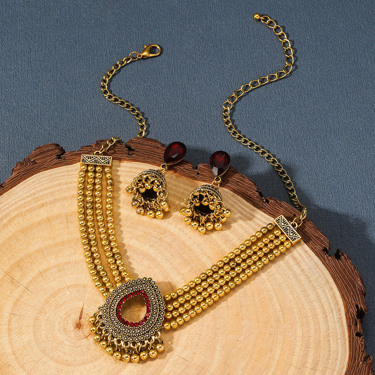 D retro jewelry red diamond (37) grams