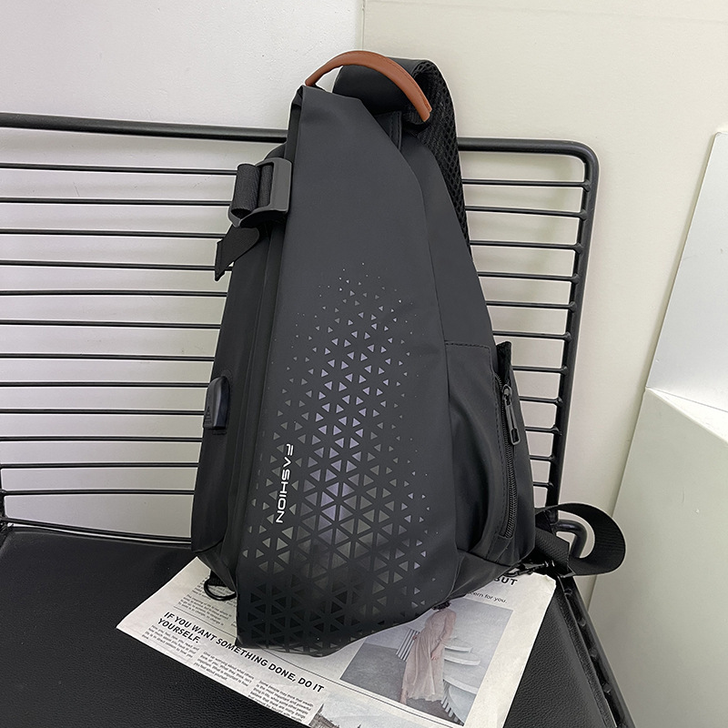Cross-Border New Functional Cross-Body Bag for Men, Large-Capacity Backpack, Solid Color Handbag, Multi-Functional Chest Bag, Shoulder Bag Cross-Border New Functional Cross-Body Bag for Men, Large-Capacity Backpack, Solid Color Handbag, Multi-Functional Chest Bag, Shoulder Bag
