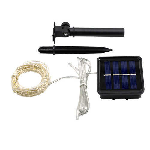 Waterproof LED solar lights with light strips outdoor stall decoration new remote control solar copper wire string lights wholesale