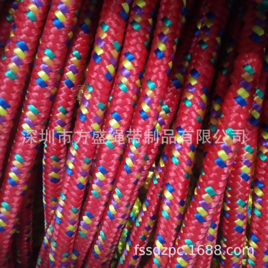 PP编织绳PE走马绳涤纶绳尼龙绳纯棉绳橡筋绳松紧绳高强弹性弹力绳