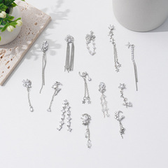 LZ2 シンプルなロングチェーン合金 diy リボンウェアラブルネイルタッセル変更された人形アクセサリージルコンネイルアートジュエリー工場