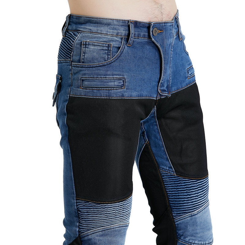 VOLERO motocicleta jeans pantalones de ciclismo para hombres y mujeres pantalones de malla de verano motocicleta pantalones anti-caída equipo de protección estándar
