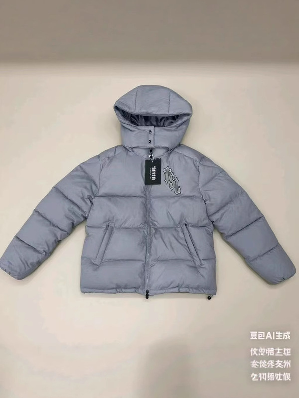 跨境潮牌Trapstar冬季潮流休闲立领连帽男女同款棉服刺绣保暖外套|undefined