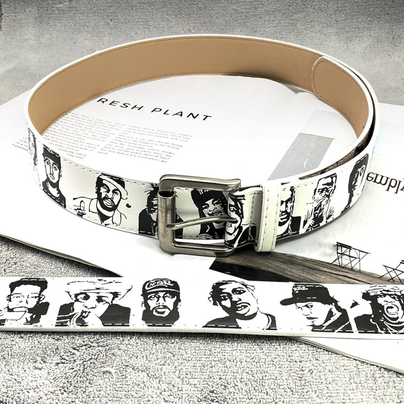 LIBERAFIT"30"人像手绘皮带newvintage腰带美式复古ERD新vintage|undefined