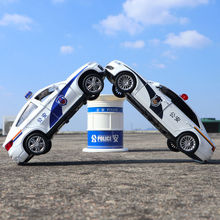 警车玩具小汽车模型仿真合金警车玩具男孩儿童可开门的警车玩具车