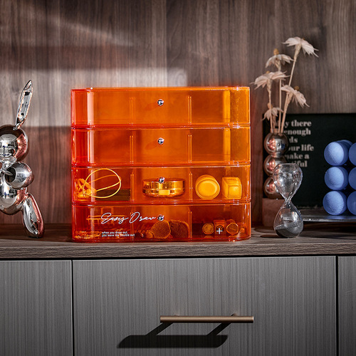 Nordic style desktop drawer cosmetics storage box desk sundries office desk mask dressing table storage rack