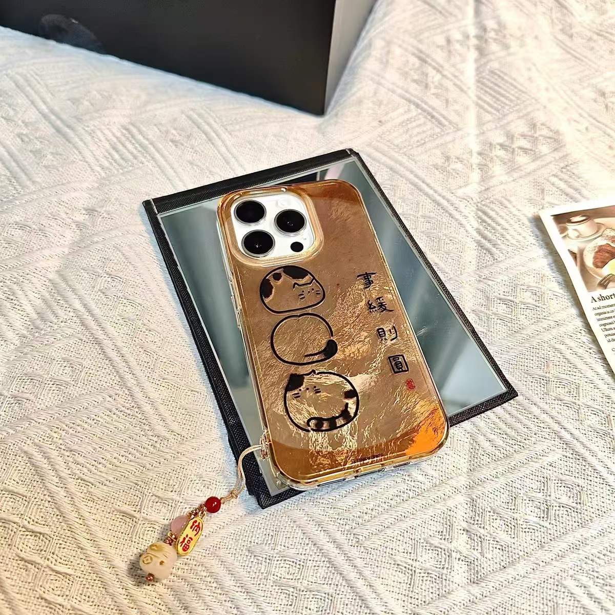 Lindo gato de bola de masa para iphone16promax colgante 14 funda para teléfono móvil 13 Apple 15 mujer nuevo 15PM