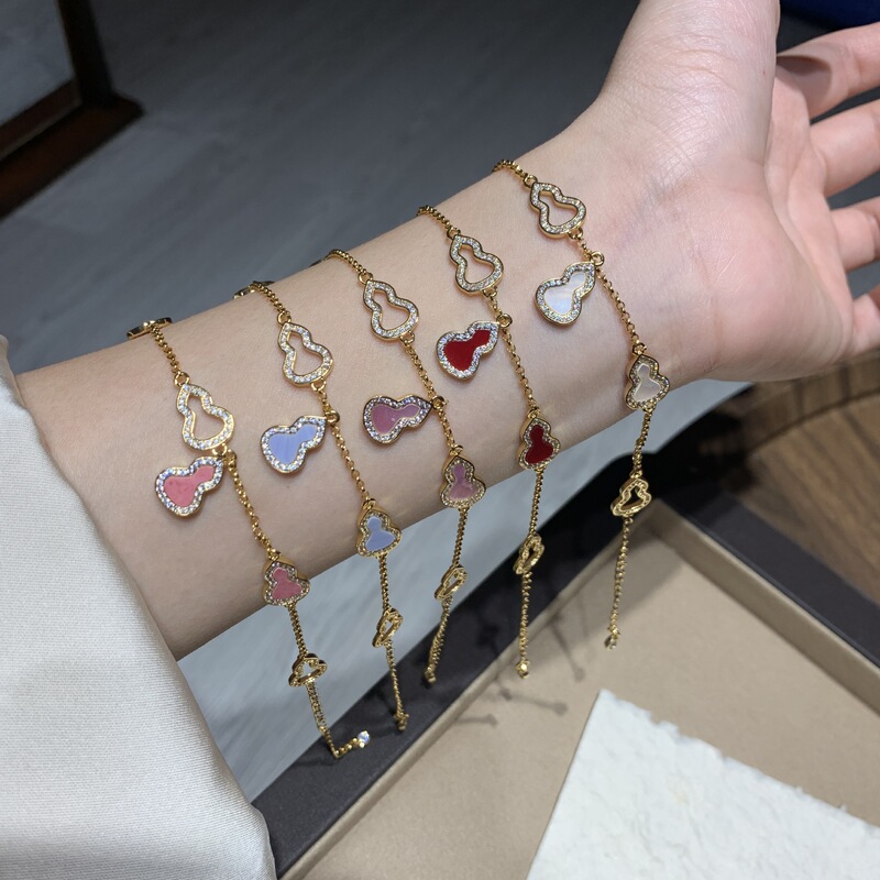 "Lubao Hongfulu" Gourd Bracelet for Women, Accessible Luxury and High-End Purple Chalcedony Gourd Bracelet, Versatile and Elegant