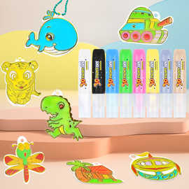 厂家直销 学生儿童3d涂色水晶胶画diy绘画卡通咕咔5ml免烤胶笔