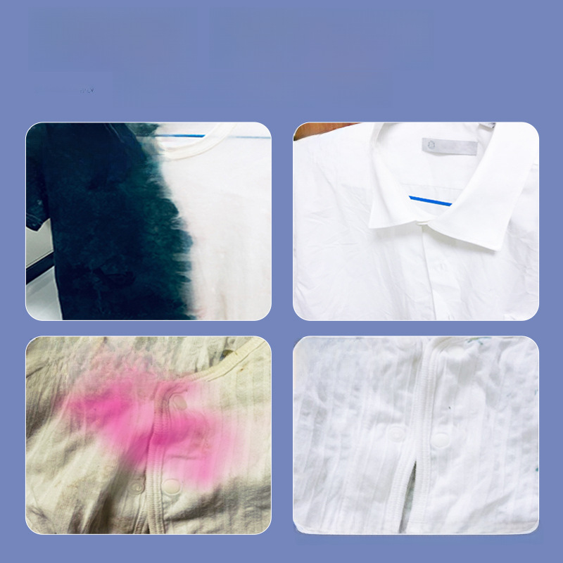 Bleach Bubble Powder White Agent Reducer Color Remover Stain Remover Yellowing Whitener Stain Bubble Wash Powder Bleach Laundry Powder