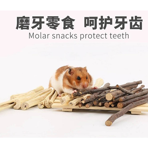 Wholesale hamster teething sticks rabbit stone gold wire bear guinea pig chinchilla squirrel supplies rabbit snacks apple branches