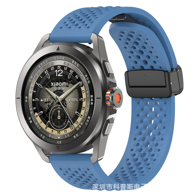 小米Watch s 4 Sport公式同タイプの通気性バンドxiaomマグネット折り畳みiシリコンバンドを適用します。|undefined
