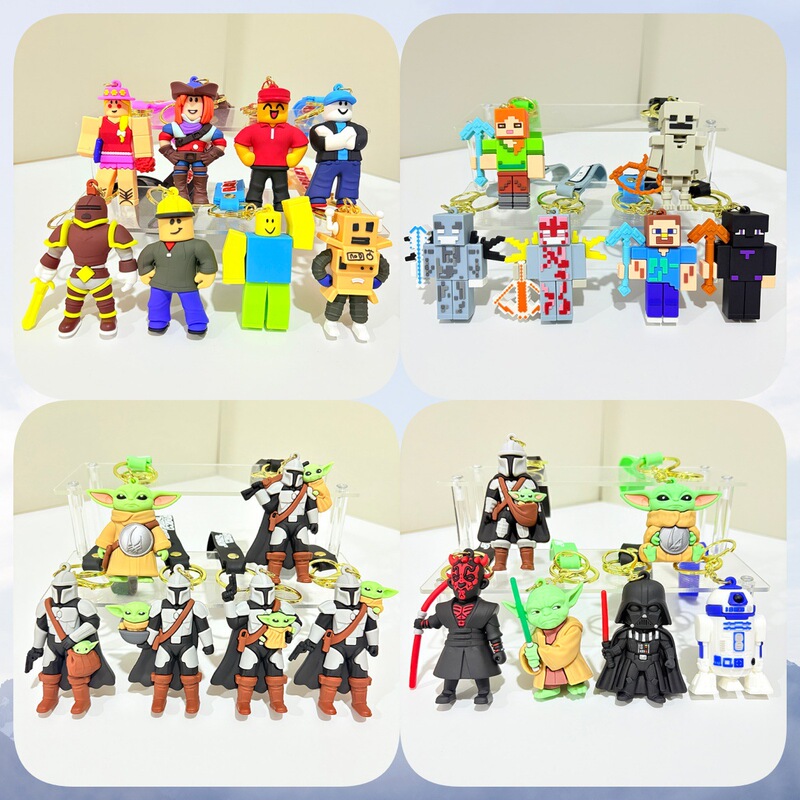 New Minecraft, Saw, Yoda, Star Wars, Roblox, Mandalorian Keychain Pendants Wholesale New Minecraft, Saw, Yoda, Star Wars, Roblox, Mandalorian Keychain Pendants Wholesale