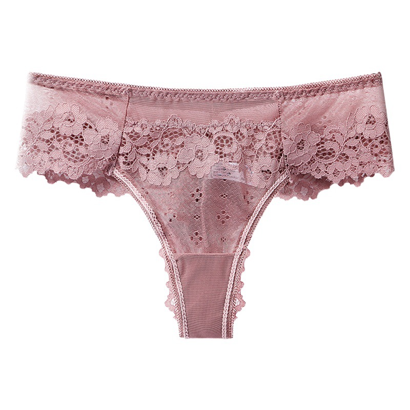 Tentación perfecta de las mujeres Tanga de encaje europeo y americano sexy ropa interior de la muchacha T pantalones de malla ropa interior de las mujeres puro deseo