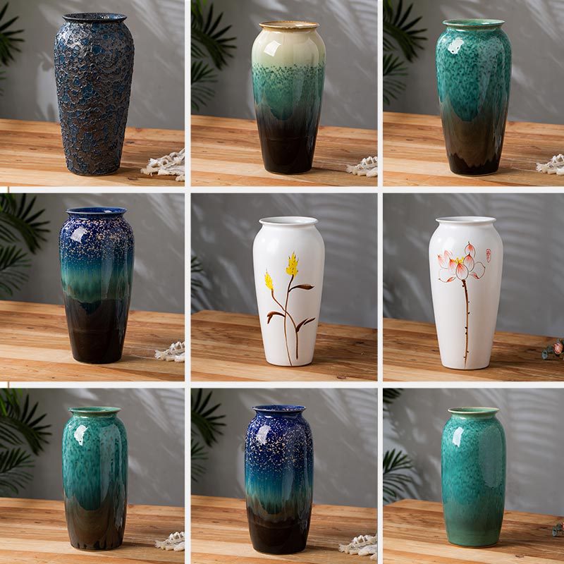 Jingdezhen ceramic vase decoration living room flower arrangement modern minimalist living room decoration hydroponic Flower Home Decoration