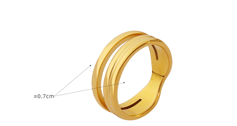 Fashion Solid Color Titanium Steel Rings Plating Stainless Steel Rings