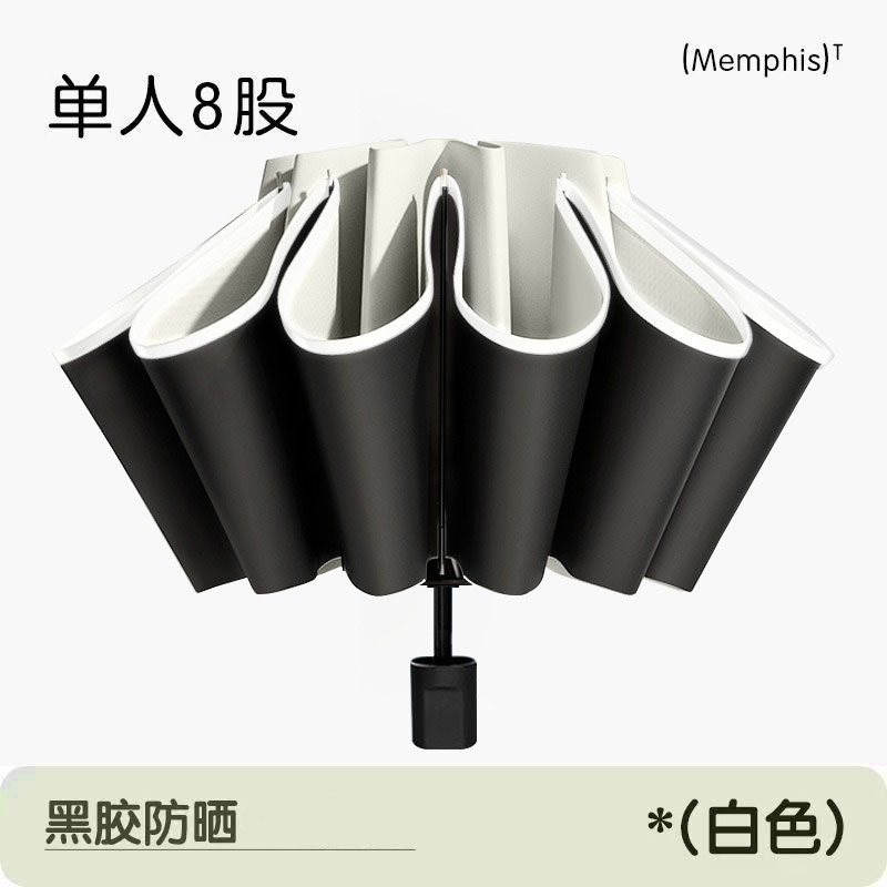 Tres plegables paraguas de sol de vinilo totalmente automático paraguas de sol plegables de doble uso paraguas de sol logotipo personalizado paraguas publicitario