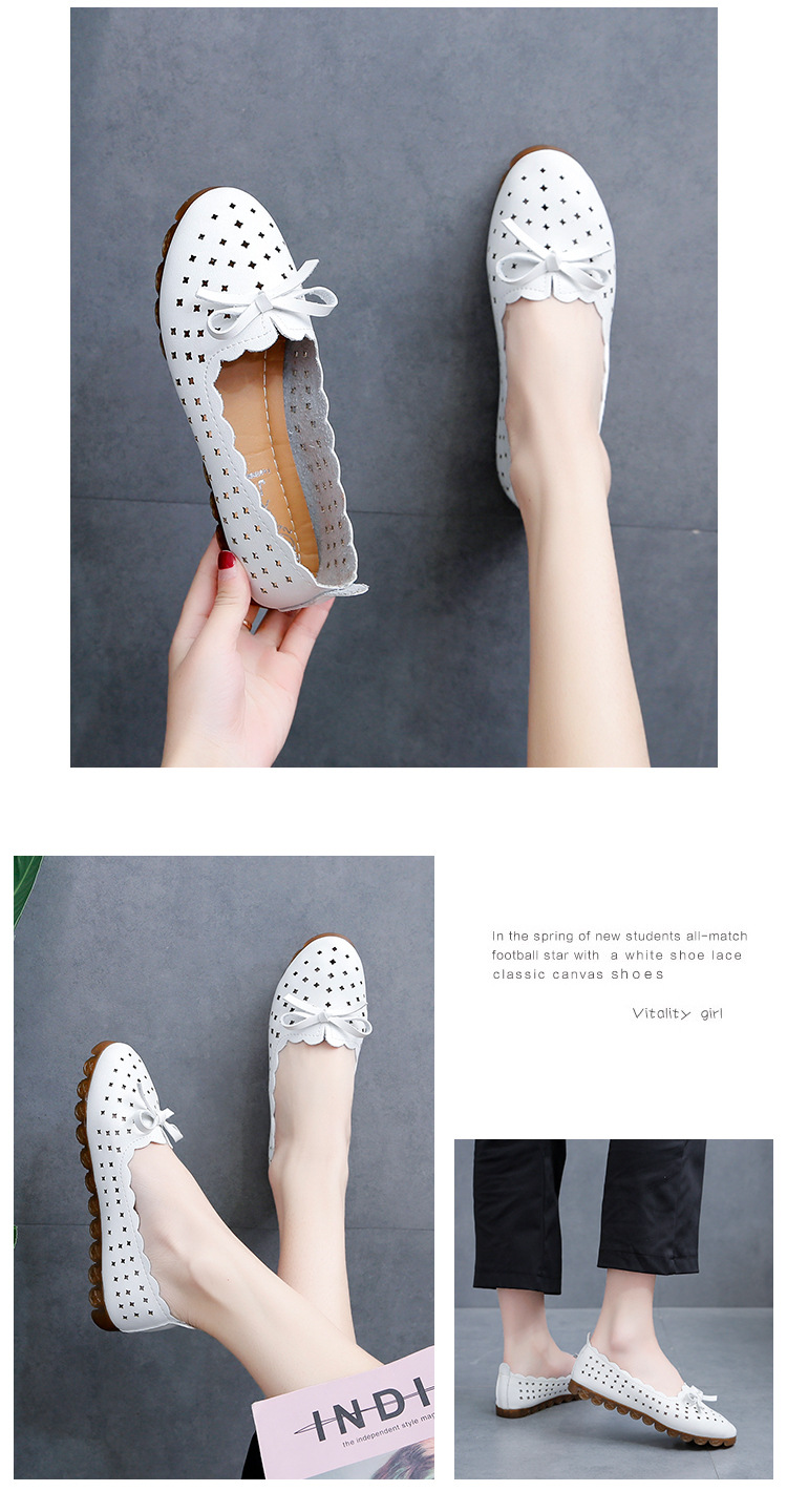 Mary Jane shoes women's flat shoes women's shoes and summer models shallow mouth one pedal lazy shoes breathable hollow women's single shoes_voghion.com