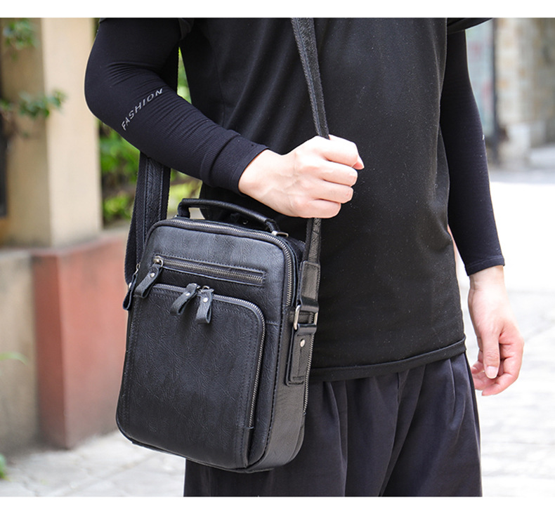 Malunte genuine leather shoulder messenger bag retro mad horse leather shoulder bag multi-functional cross-border cowhide messenger bag_ipsvogv.com