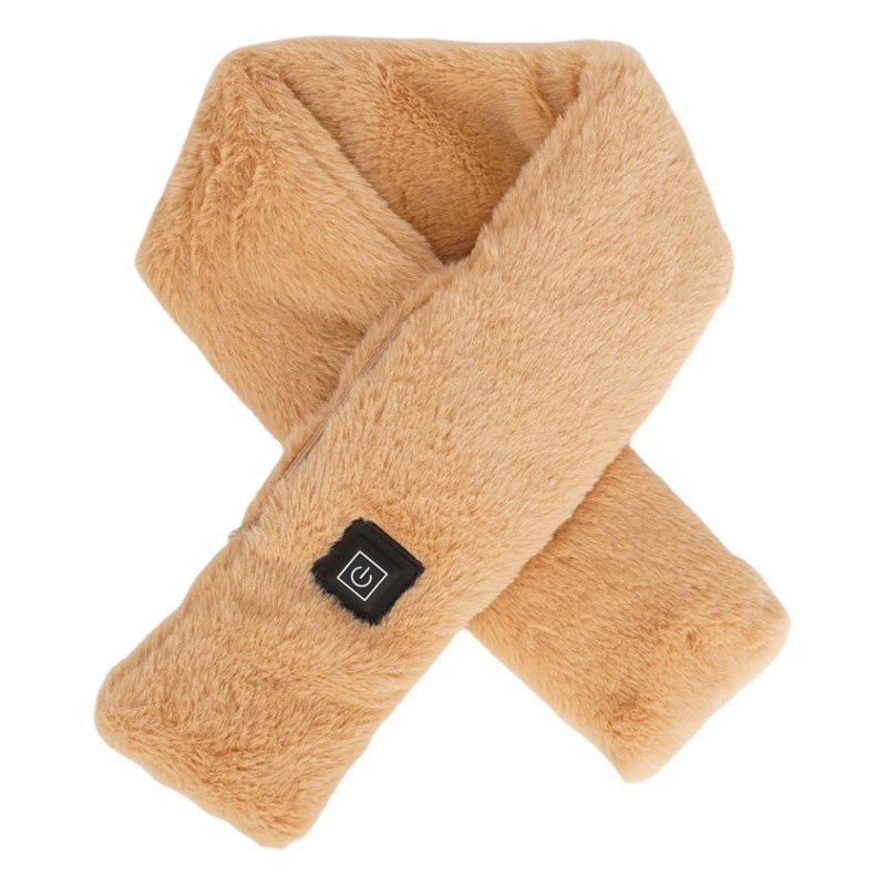 Трансграничный новый шарф с подогревом из имитации кроличьей шерсти USB зимний теплый нагревательный Рождественский шарф шейный перезаряжаемый шарф