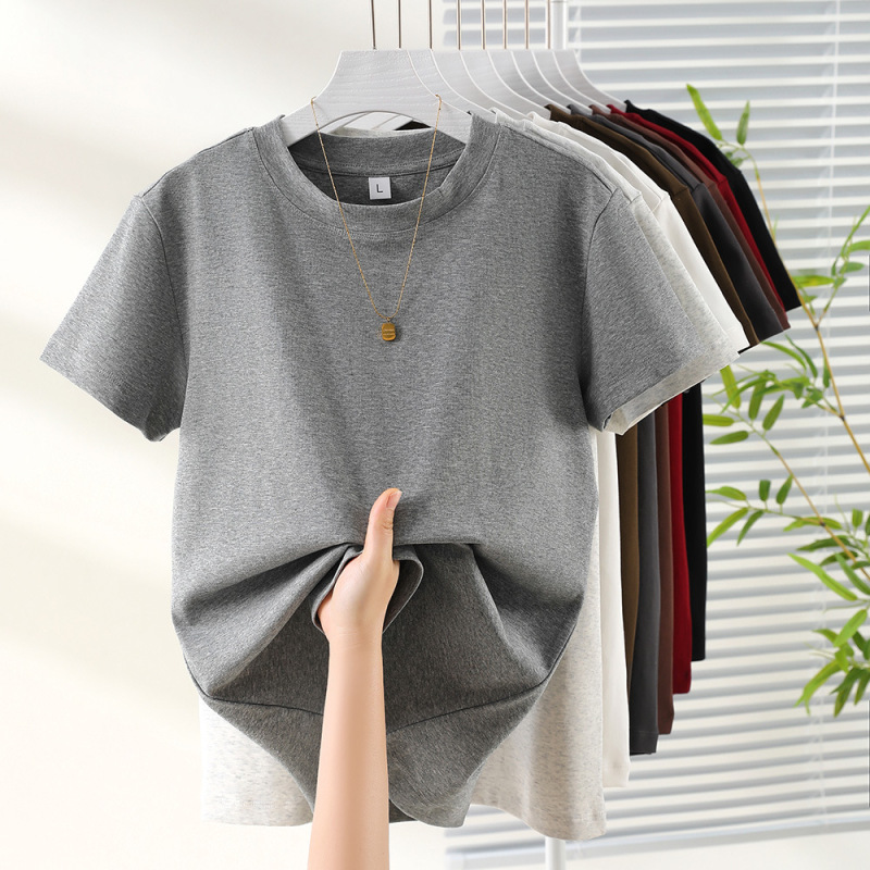 ホワイトショルダー半袖Tシャツレディース2025夏新作インナーレイヤリングシャツ小柄な人向けスリムショートトップ|undefined