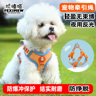 Dog Leash Reflective Harness Vest Type Small Size Dogs Teddy Corgi Bichon Dog Walking Leash Dog Chain