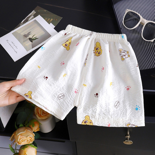 Children's shorts summer new boys' sports pants Korean style girls' casual pants five-hole pants summer children's clothing wholesale