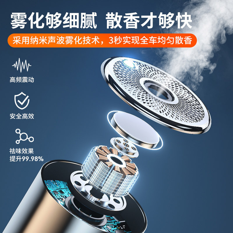 车载香薰智能自动喷雾持久留香便携车家两用大容量香氛高级感香薰|undefined