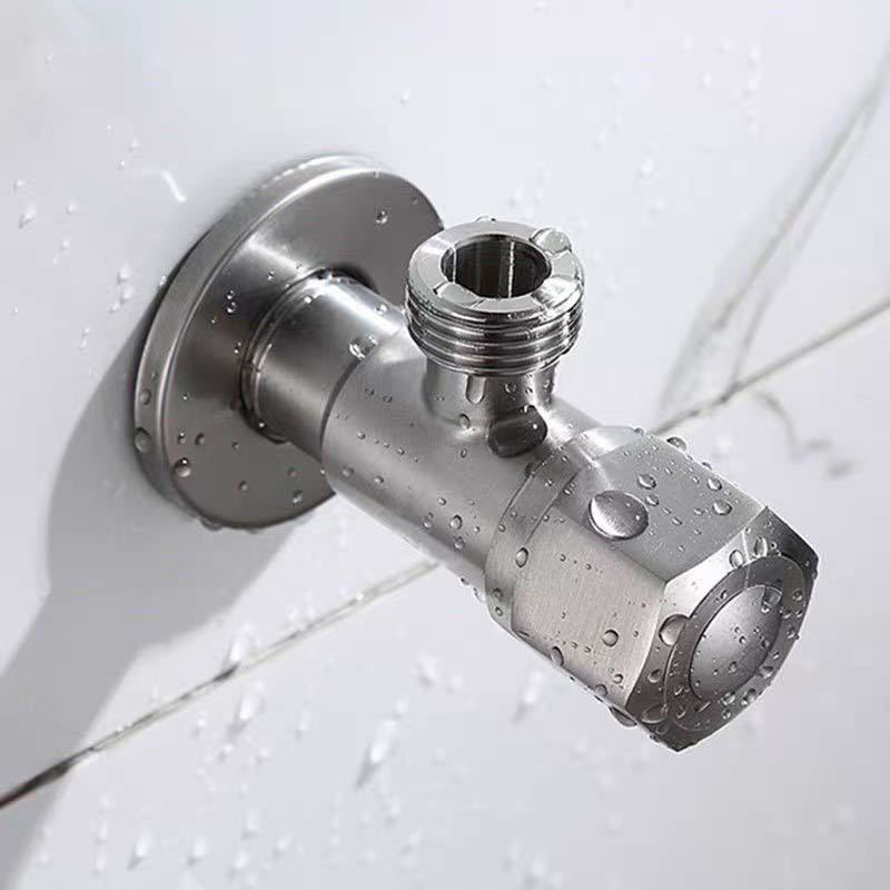 304ステンレス冷水家庭用延長三角弁4トイレ止水弁給湯器角弁1進2出|undefined