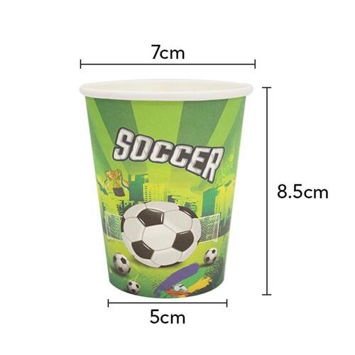 Second generation football cartoon children's birthday festival venue atmosphere party layout disposable paper plate tableware set