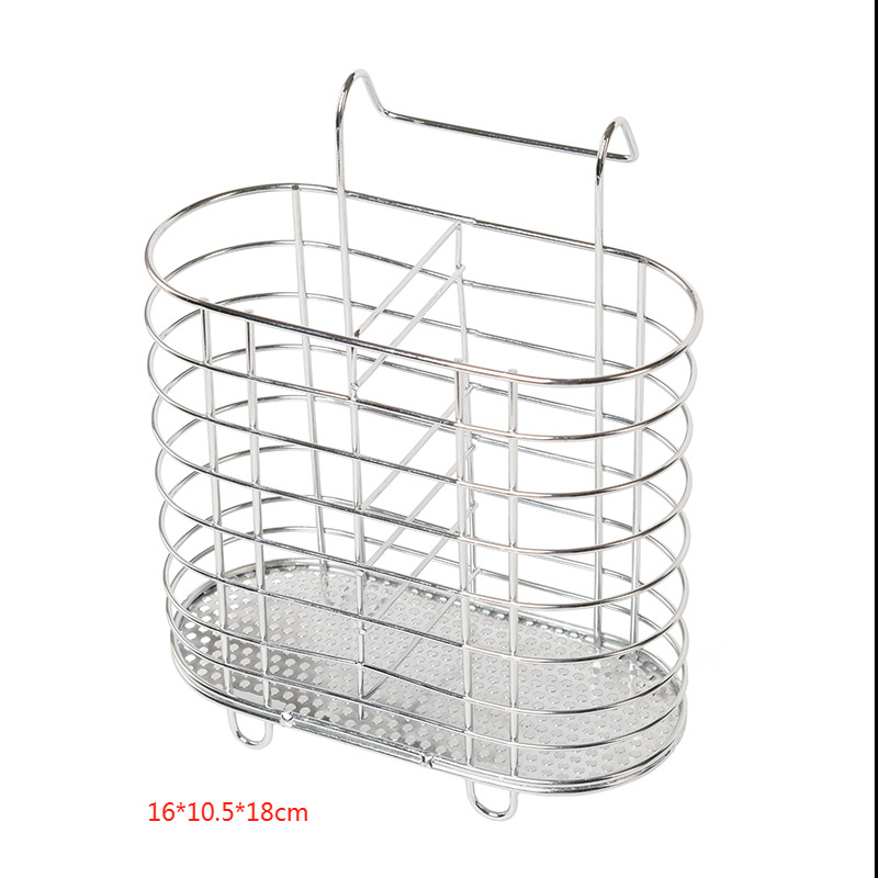 Estante de almacenamiento para encimera para utensilios de cocina domésticos, soporte cuadrado creativo para palillos, almacenamiento de cuchillos y tenedores, jaula redonda para palillos.