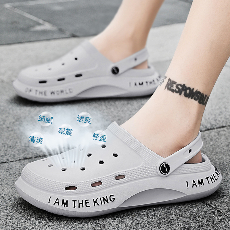 Hole Shoes Men S Summer New Thick Soled Outerwear Baotou Slippers Non Slip Men S Sandals Beach Shoes Sandal_voghion.com