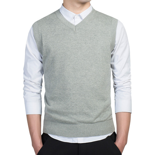  Autumn/Winter Hooded Men's Knit Sweater Casual Men's Slim Fit Sweater Men's New V-Neck Men's Shirt