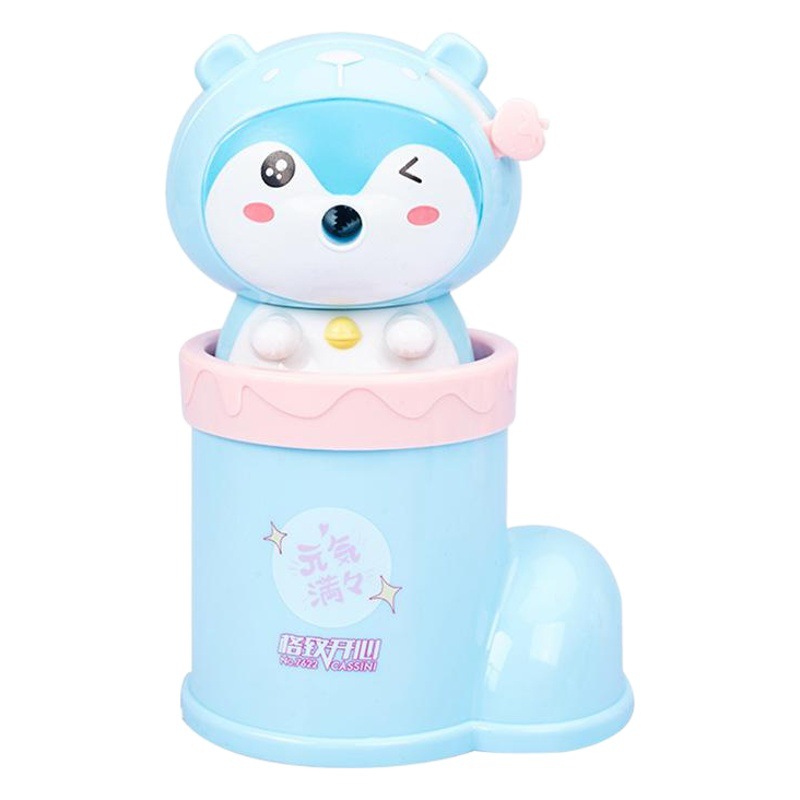 Feliz 7622 usando botas Little Fox sacapuntas creativa papelería combinación traje de dibujos animados lápiz sacapuntas práctico titular la pluma