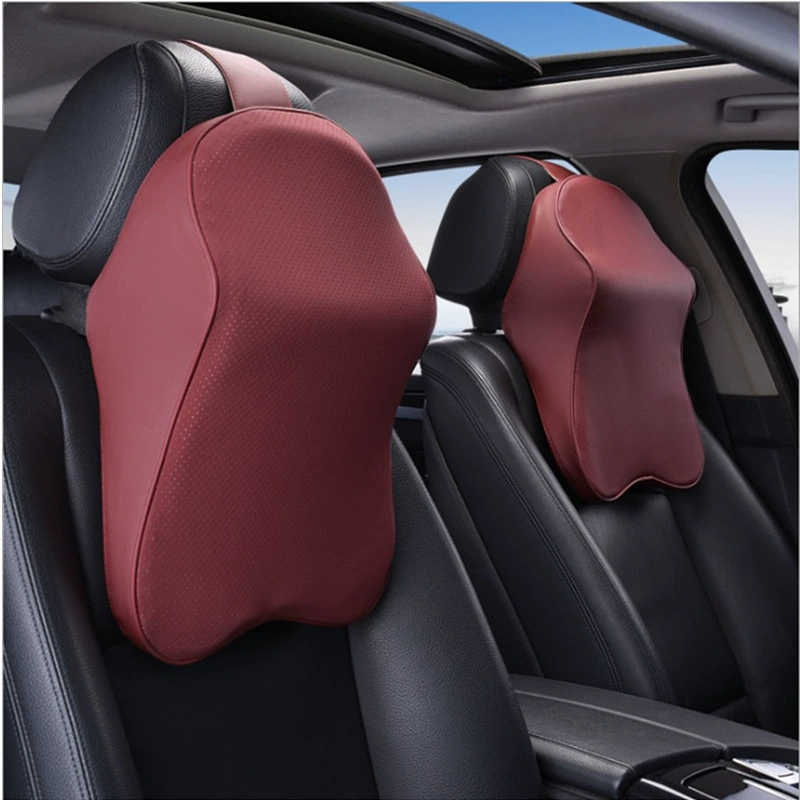 Новая модель Хлопок памяти подушка для шеи автомобиля подголовник талия латексная подушка талия подушка дышащая мягкая кожа автомобильные принадлежности