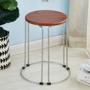 Round Stool for Home Use, Fashionable Iron Art Stool, Thickened Reinforced Steel Stool, Modern Plastic Living Room Dining Table Set Stool, High Round Stool Wholesale