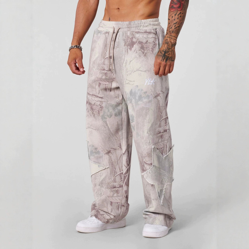 YOUNGLA trendy men's sports pants, jogging muscle workout fitness training pants, straight-leg casual mid-rise long pants YOUNGLA trendy men's sports pants, jogging muscle workout fitness training pants, straight-leg casual mid-rise long pants