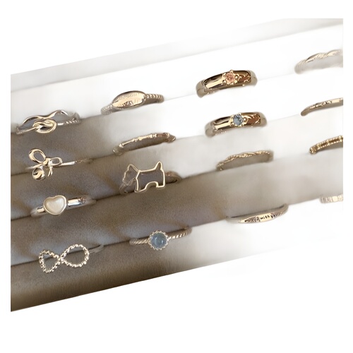 Pure Silver Simple Band Ring for Women, Minimalist and Unique, Lightweight Luxury, High-End, Instagram Style, Non-Fading Open Finger Ring, Wholesale