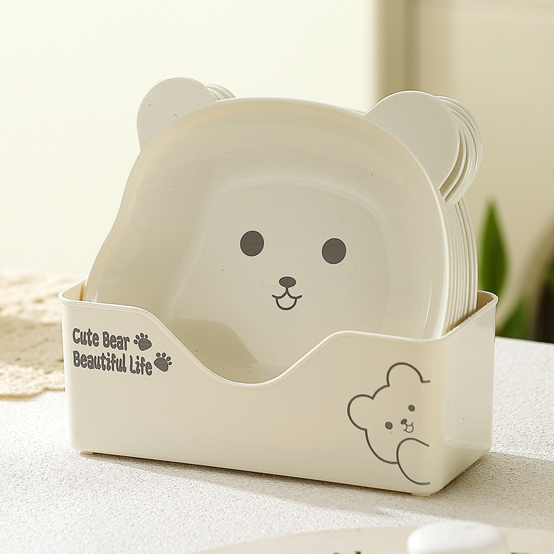 漫画クマの骨吐き皿、家庭用スナック皿、スナック皿、ドライフルーツ皿、プラスチック骨皿、スナック骨吐き皿卸売|undefined
