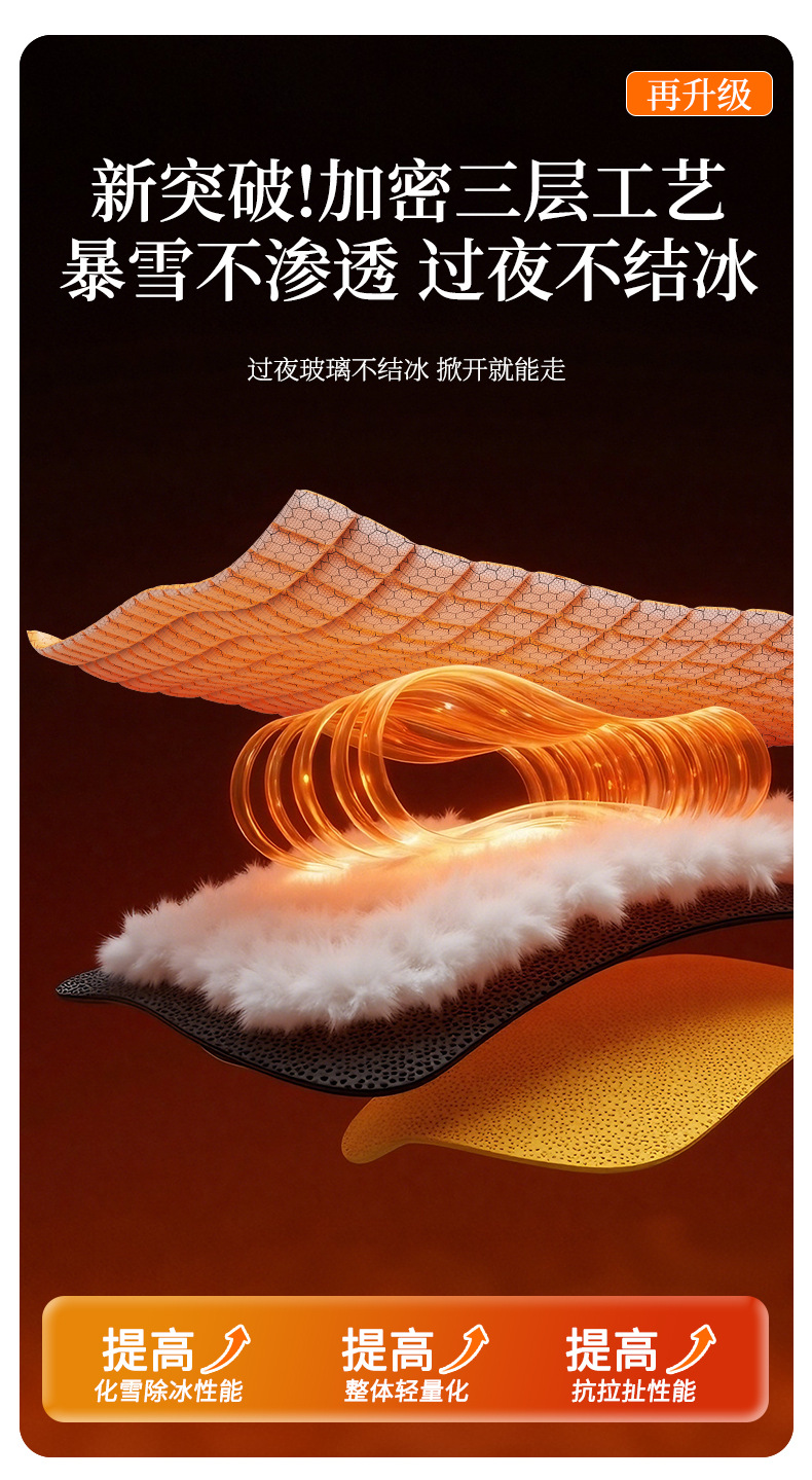 2026 New Model Car Snow Cover for Windshield, Anti-Frost Cover, Winter Graphene Thickened Snow-Proof Car Cover