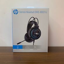 DHE8001有线发光耳机头戴式耳麦网吧吃鸡游戏办公电脑USB口降噪