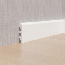 白色PS踢脚线发泡地角线挤出塑料墙角线板地板配件辅料墙裙装饰板