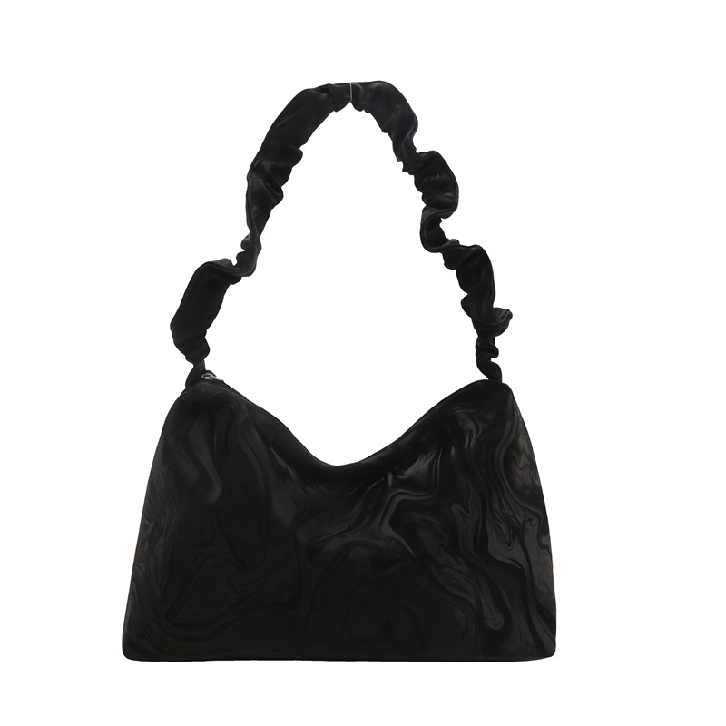 Bolso de axila plisado de moda coreana bolso femenino 2025 primavera nuevo bolso de almohada simple nuevo bolso de mensajero de hombro chino