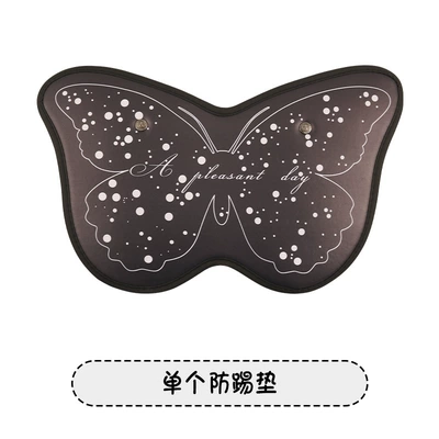 Car Anti-Kick Pad, Child Seat Back Anti-Kick Pad, Butterfly Seat Back Anti-Dirt and Anti-Scratch Pad, Car Wear-Resistant Pad, Simple and Cute (Chair back anti-kick pad) - black-and-white-butterfly-short-kick-pad