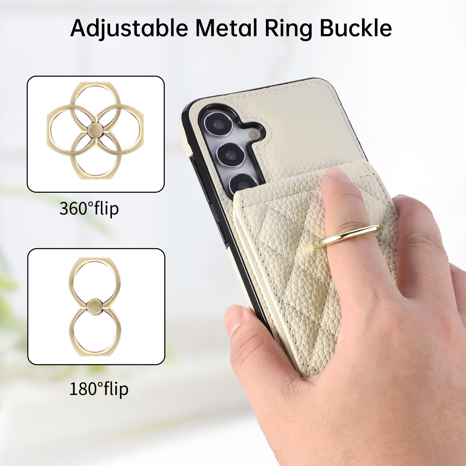 Funda de cuero con correa para colgar y tarjetero samsung s25 a56_voghion.com