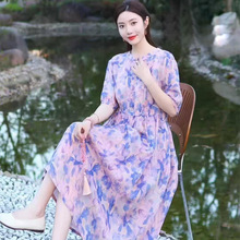 【雷氏布衣】苎麻双层连衣裙25夏专柜品牌走份批发尾货外贸连衣裙