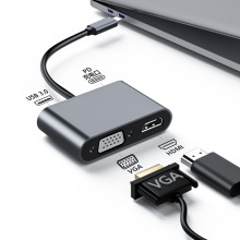 TYPE-CתUSB3.0+HDMI+VGA+PD�ĺ�һ������ʾ��1080P��չ������