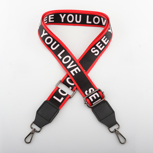 Bag wide strap accessories crossbody strap letter strap wide shoulder strap colorful adjustable shoulder bag wide strap