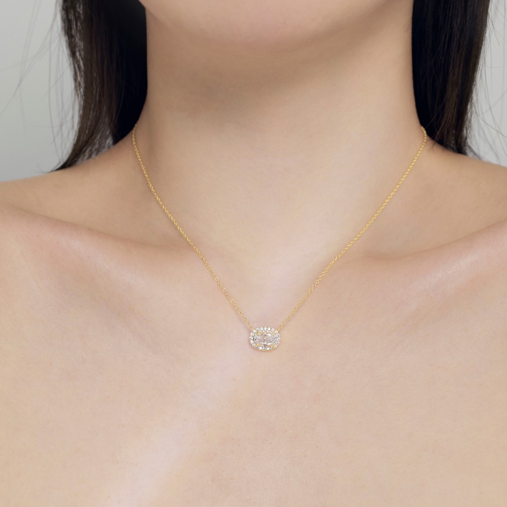 Plating Design 925 Sterling Silver Plating Geometric Pendant Necklace